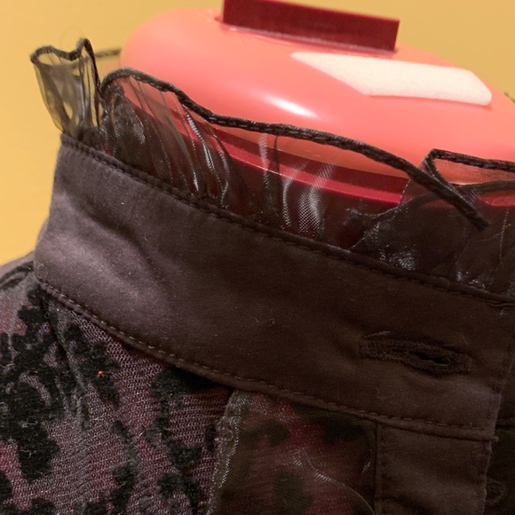 Clocolor Chic Black Ruffled Women's Blouse very Detailed with lace up back - Picture 10 of 16